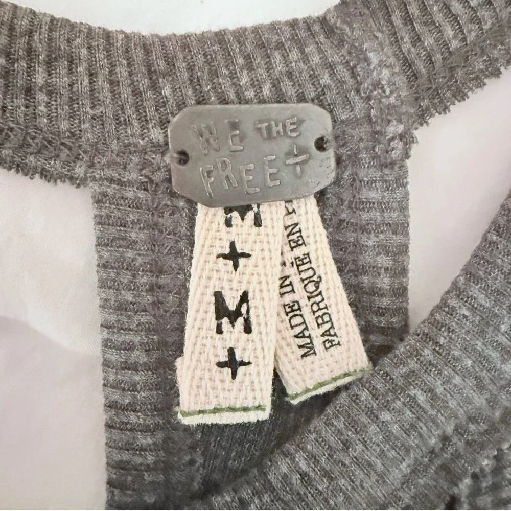 NWOT FREE PEOPLE WE THE FREE GRAY RACERBACK TANK TOP—PRISTINE, NEVER WORN! - Picture 4 of 11